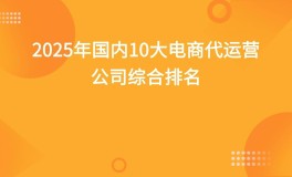 搜国内电商排行榜2025年国内10大电商代运营公司综合排名