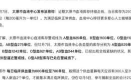 全国多地血库告急,紧急呼吁社会各界携手应对生命危机